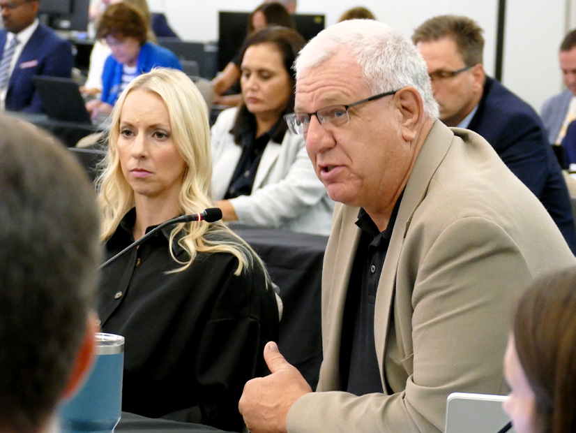 Minnesota Commissioner John Tuma makes a point during RSC's August discussion.