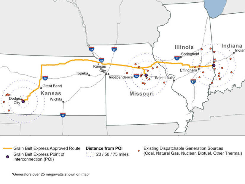 Grain Belt Express route map
