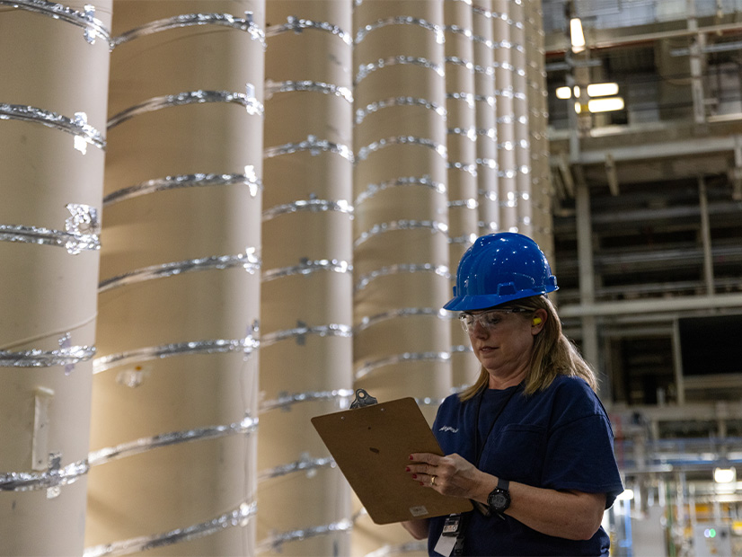  A worker at Centrus Energy's facility in Ohio