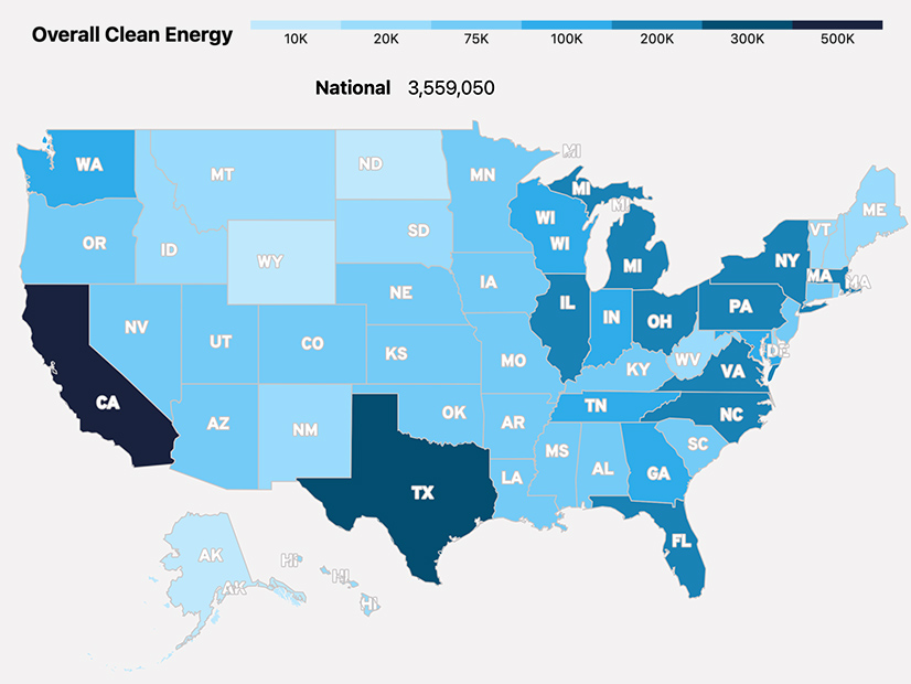 E2 has compiled clean-energy employment data for its 10th annual Clean Jobs America report, which concludes that the booming sector faces constraints on future growth due to federal policy changes.