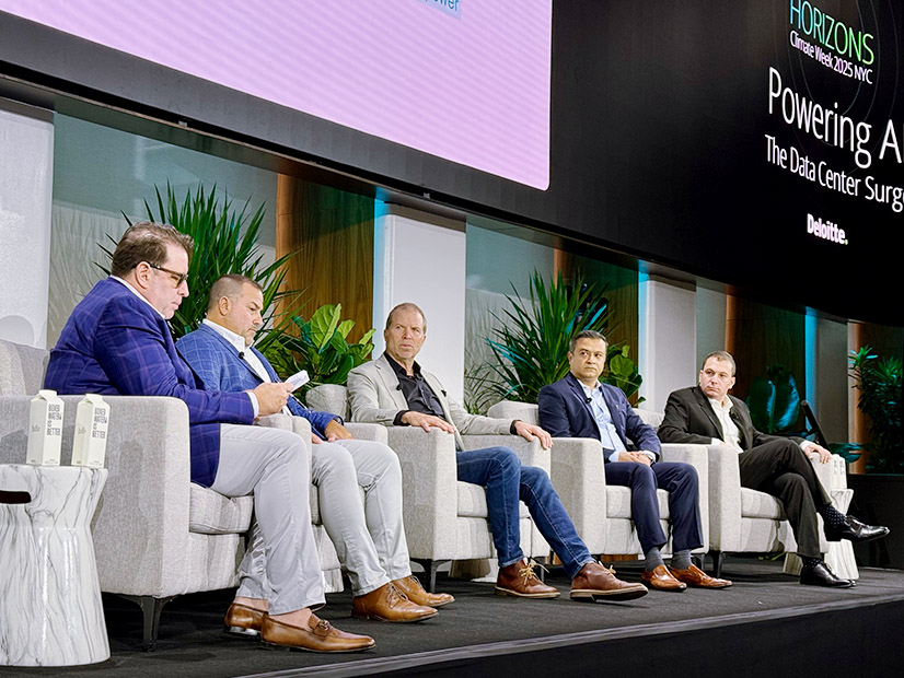 From left: Martin Stansbury, Deloitte; Nate Florio, Deloitte; Christopher Wellise, Equinix; Ameya Soparkar, Arup; Arod Balissa, Deloitte Catalyst 