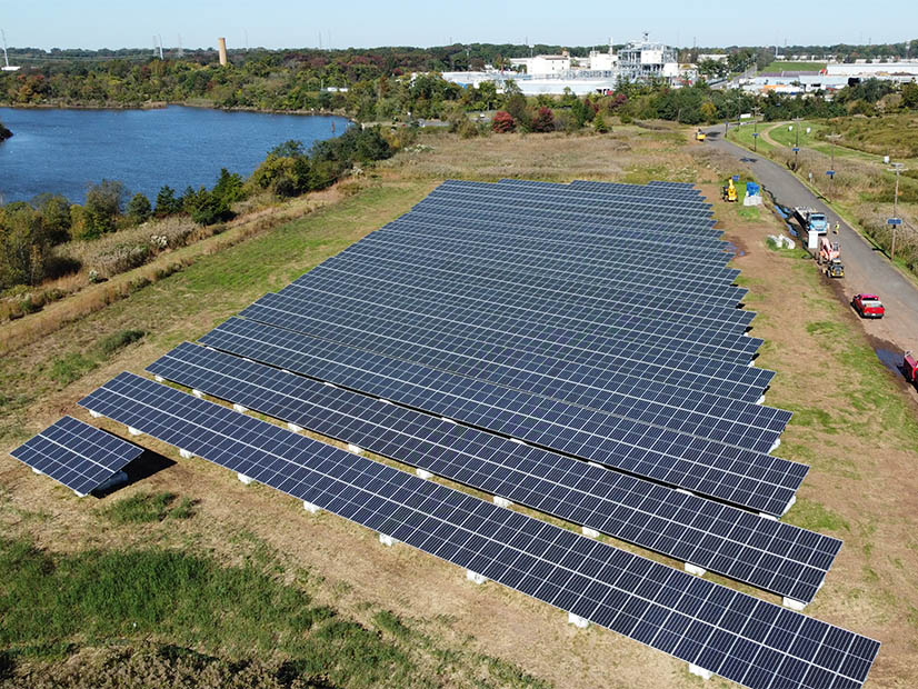 A solar project developed by AC Power on a landfill in Edison, N.J.