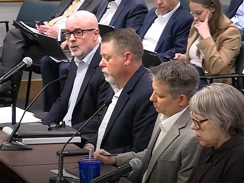 Attorney Everett Britt lays out Entergy Texas' position on a proposed 500-kV transmission line.