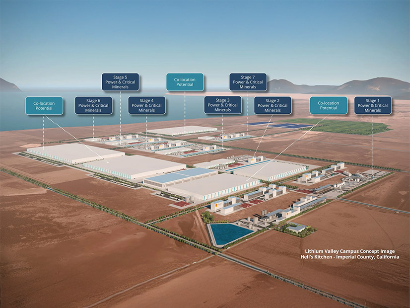 A conceptual map for CTR’s campus in Lithium Valley includes several “co-location” sites for to-be-determined applications.