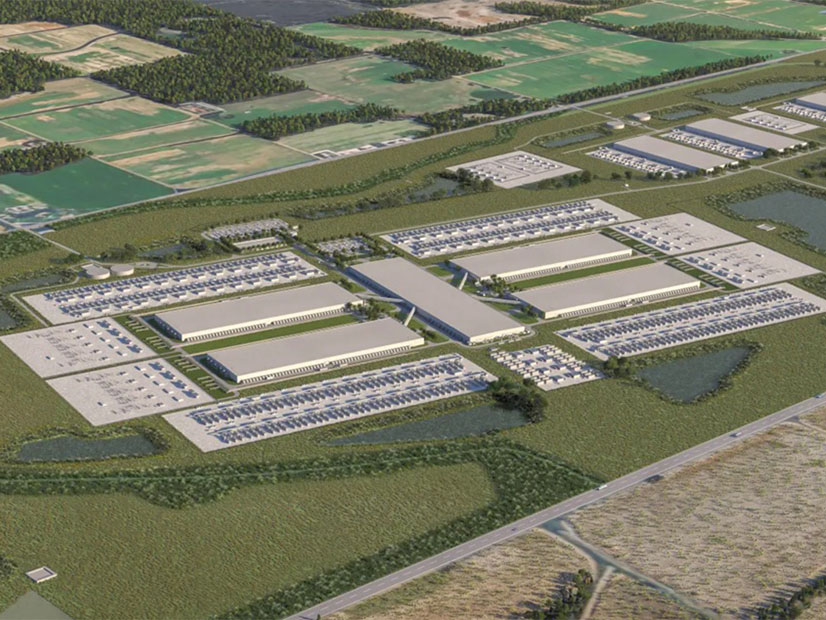 A rendering of Meta's proposed data center in Richland Parish, La. 