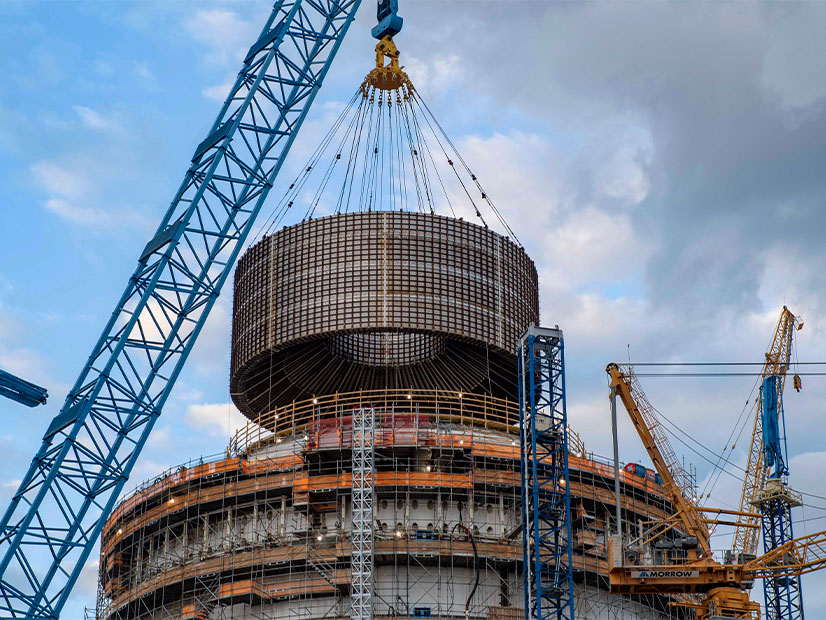 In July 2023, Vogtle Unit 3 became the first advanced nuclear reactor to enter commercial operation in the United States. Construction is shown in progress in May 2020.