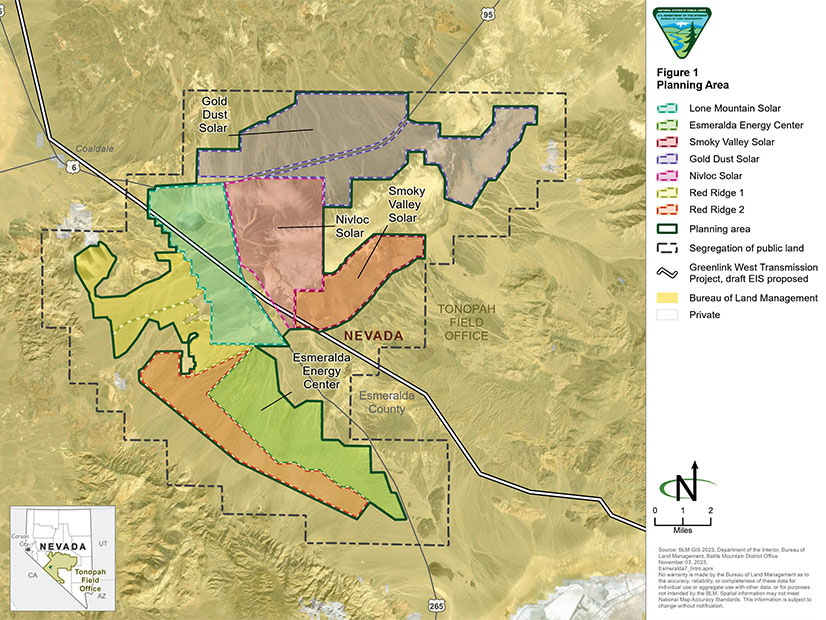 Esmeralda 7, a group of solar energy projects proposed in western Nevada, is being broken up into individual projects for BLM review.