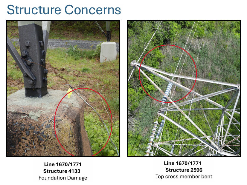 Deteriorating structures on Eversource's 1670 & 1771 lines Deteriorating structures on Eversource's 1670 & 1771 lines