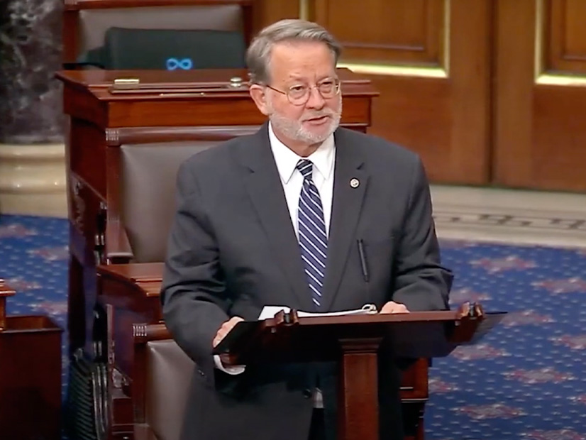 Senator Gary Peters (D-Mich.) addresses the Senate on Sept. 30.