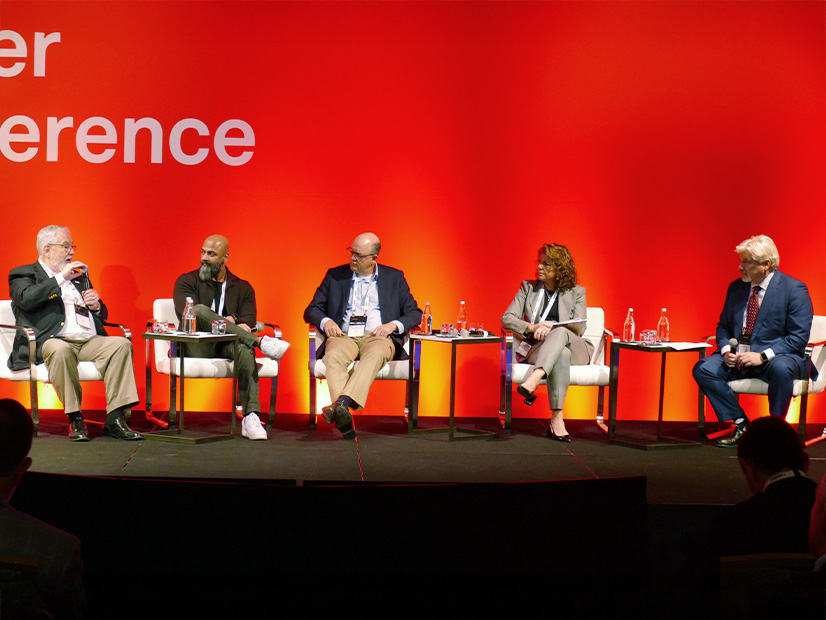 From left: NERC Senior Vice President Mark Lauby; Wish Bakshi, Arcus Power lead data and AI consultant; Abram Klein, managing partner at Appian Way; Concentric Energy Advisors CEO Danielle Powers; and Ken Irvin, partner at Sidley Austin, at S&P Global's Nodal Trader Conference