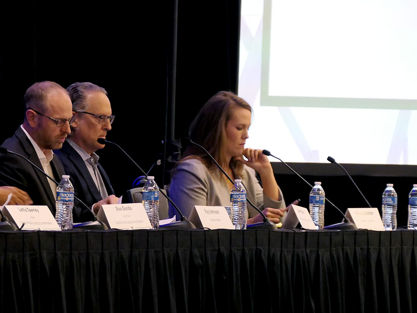 Western Power Pool's Rebecca Sexton on an Oct. 1, 2025 panel at the CREPC-WIRAB conference in Portland, Ore.