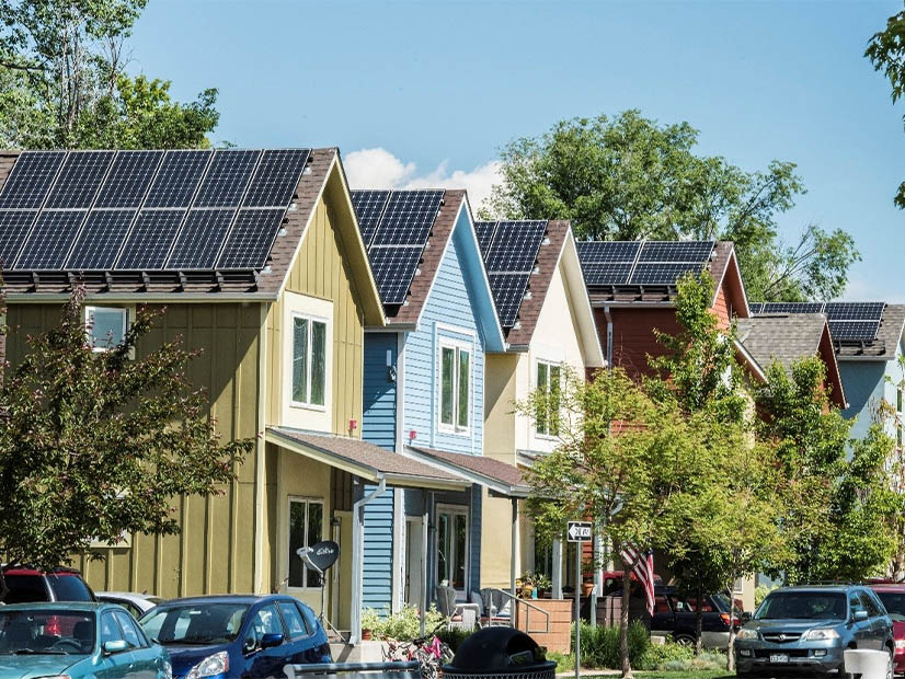 The Solar For All program supported small-scale installations such as these panels on homes in Boulder, Co.