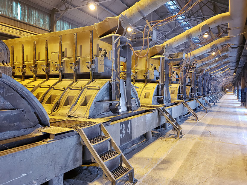 Alcoa's aluminum smelter facility in Newburgh, Ind.
