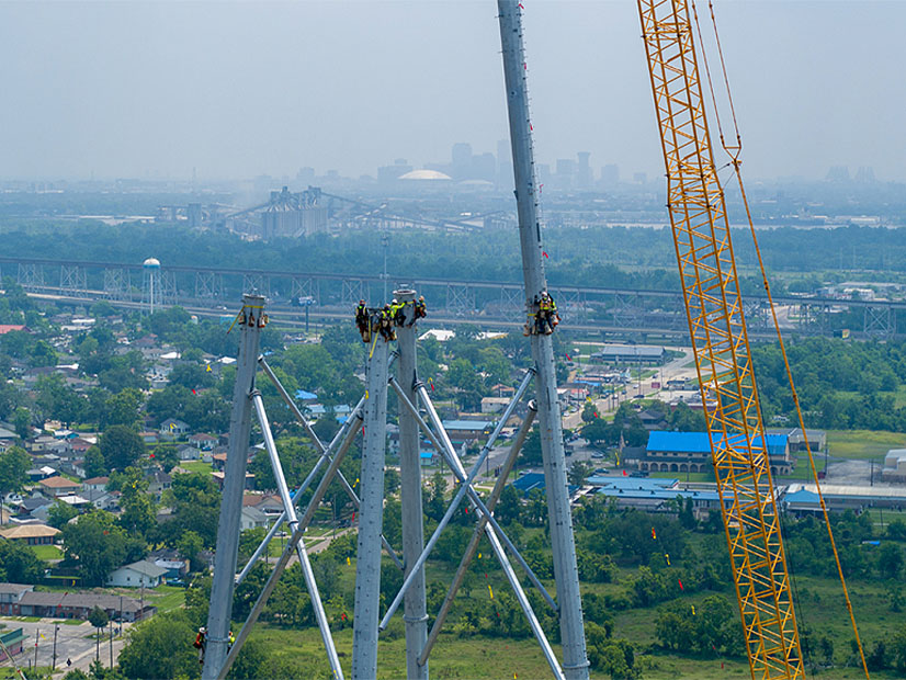 Entergy Louisiana rebuilding a 230kV line over the Mississippi River in 2022 Entergy Louisiana rebuilding a 230kV line over the Mississippi River in 2022