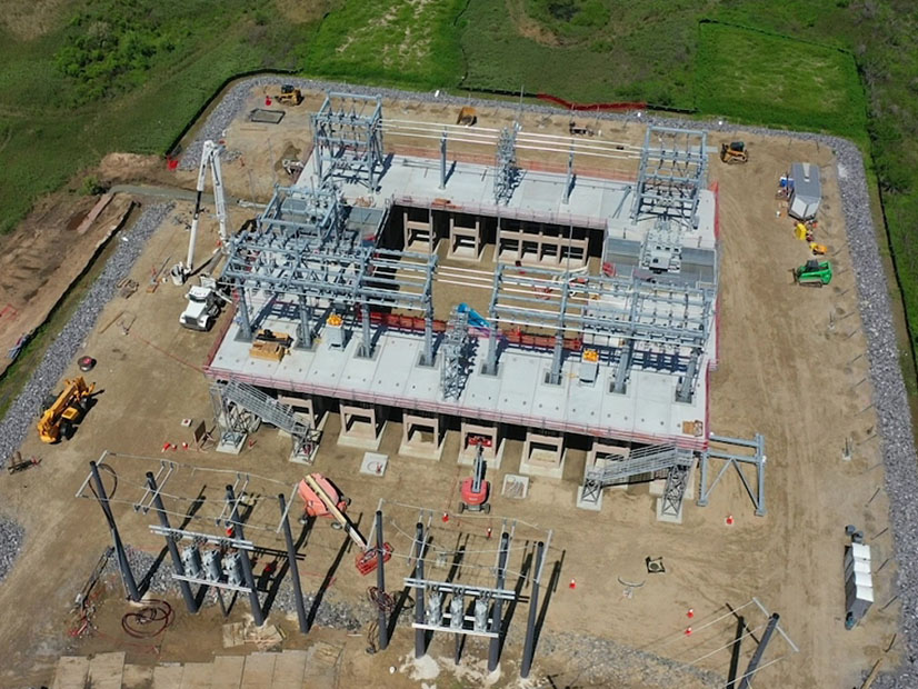 Construction on Entergy Texas' Palms Substation in 2025