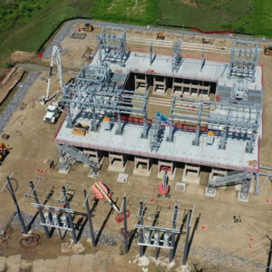 Construction on Entergy Texas' Palms Substation in 2025 Construction on Entergy Texas' Palms Substation in 2025