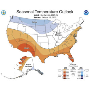 NOAA 2025 seasonal temperature outlook NOAA 2025 seasonal temperature outlook