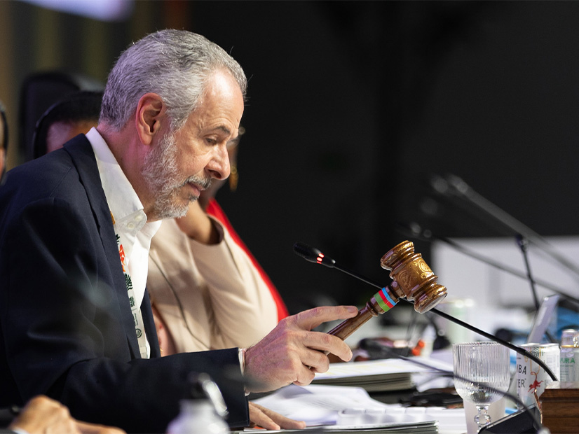 COP30 President André Corrêa do Lago at the conference's closing session in Belem, Brazil, on Nov. 22.