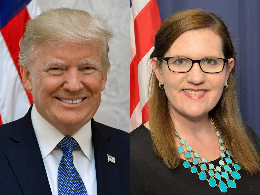 President Donald Trump and Rebecca Kelly Slaughter President Donald Trump and Rebecca Kelly Slaughter
