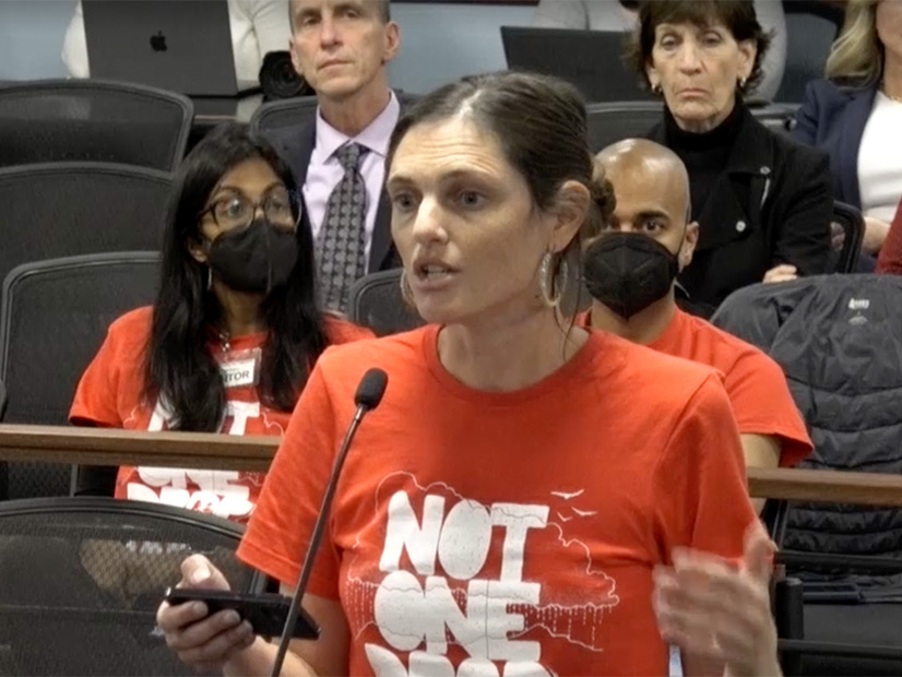 TEP’s proposed energy supply agreement with a data center developer drew opponents to the Arizona Corporation Commission meeting on Dec. 3, including Lee Ziesche of the No Desert Data Center Coalition.