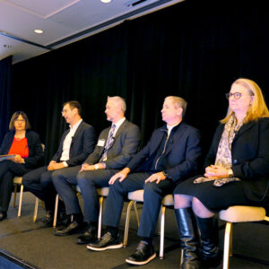 From left: Cheryl LaFleur, ISO-NE board; Sherman Knight, Competitive Power Ventures; Justin Trudell, FirstLight Power; Curt Morgan, Alpha Generation; and Sarah Wright, Hull Street Energy From left: Cheryl LaFleur, ISO-NE board; Sherman Knight, Competitive Power Ventures; Justin Trudell, FirstLight Power; Curt Morgan, Alpha Generation; and Sarah Wright, Hull Street Energy
