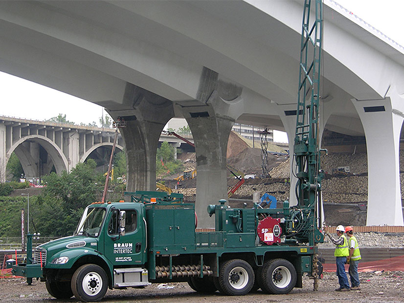 Preconstruction soil boring work Preconstruction soil boring work