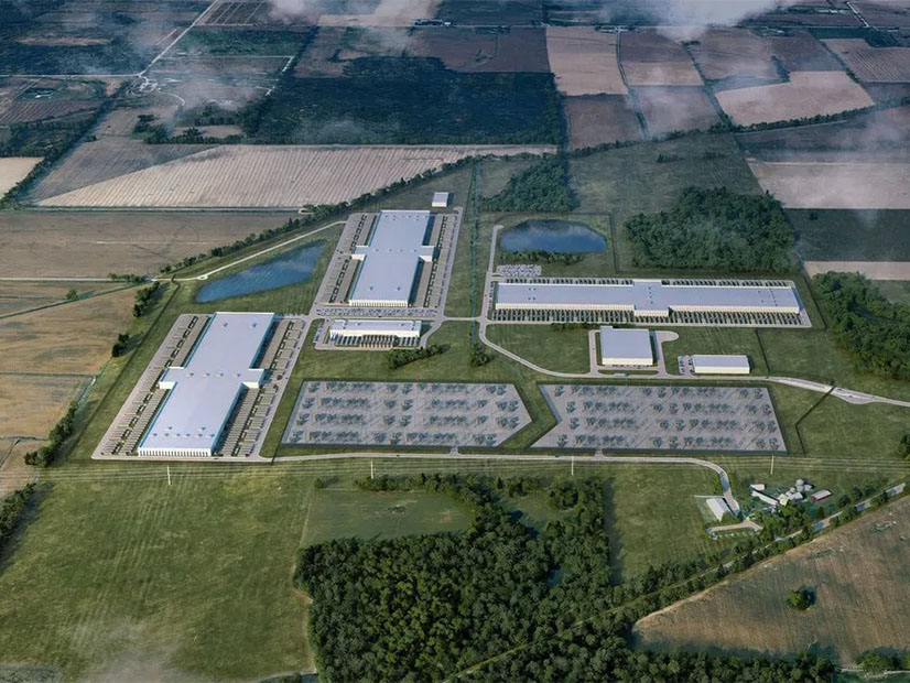 A rendering of the proposed data center in Saline Township, Mich. A rendering of the proposed data center in Saline Township, Mich.