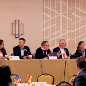From left: Tammy Cordova, Public Utilities Commission of Nevada; Philip Bartlett, Maine Public Utilities Commission; Francois Emond, Régie de l’énergie; Fritz Hirst, NERC; Amy Sopinka, Powerex. From left: Tammy Cordova, Public Utilities Commission of Nevada; Philip Bartlett, Maine Public Utilities Commission; Francois Emond, Régie de l’énergie; Fritz Hirst, NERC; Amy Sopinka, Powerex.