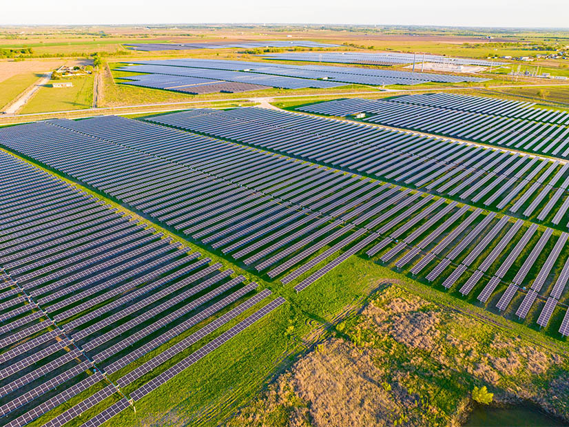 A large solar array near Austin, Texas A large solar array near Austin, Texas
