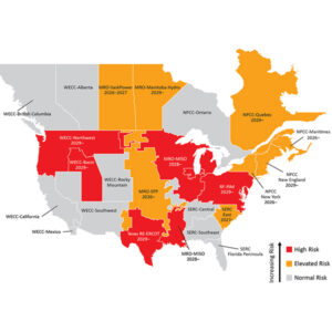 In its 2025 Long-Term Reliability Assessment, NERC predicted that 13 out of 23 assessment areas will face resource adequacy challenges over the next 10 years. In its 2025 Long-Term Reliability Assessment, NERC predicted that 13 out of 23 assessment areas will face resource adequacy challenges over the next 10 years.