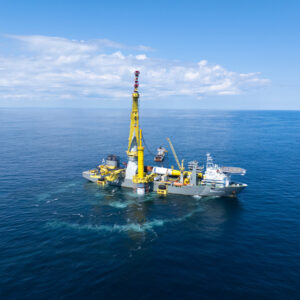 Early installation work on the Revolution Wind project is shown in June 2024. The Trump administration has halted work on Revolution and the other wind energy projects under construction in U.S. waters. Early installation work on the Revolution Wind project is shown in June 2024. The Trump administration has halted work on Revolution and the other wind energy projects under construction in U.S. waters.