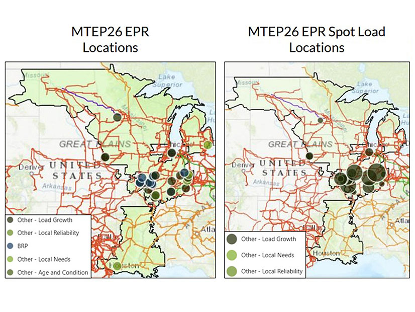 Locations of expedited transmission projects and spot loads thus far in MTEP 26 Locations of expedited transmission projects and spot loads thus far in MTEP 26