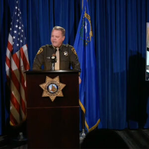 In a press conference, Sheriff Kevin McMahill with the Las Vegas Metropolitan Police shared an image of some of the books and other literature found in Dawson Maloney's hotel room. In a press conference, Sheriff Kevin McMahill with the Las Vegas Metropolitan Police shared an image of some of the books and other literature found in Dawson Maloney's hotel room.