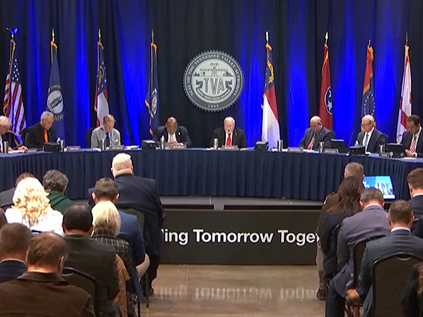 The TVA Board of Directors in session on Feb. 11 The TVA Board of Directors in session on Feb. 11