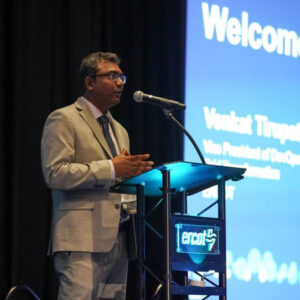 Venkat Tirupati, ERCOT's vice president of DevOps and grid transformation, opens the 2025 Innovation Summit. Venkat Tirupati, ERCOT's vice president of DevOps and grid transformation, opens the 2025 Innovation Summit.