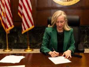 Virginia Gov. Abigail Spanberger (D) signed a set of bills on March 31, which were passed by the legislature earlier in the year. Virginia Gov. Abigail Spanberger (D) signed a set of bills on March 31, which were passed by the legislature earlier in the year.