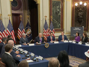 President Donald Trump presides over the signing of a ratepayer protection pledge with seven leading companies behind the data center boom at the White House on March 4. President Donald Trump presides over the signing of a ratepayer protection pledge with seven leading companies behind the data center boom at the White House on March 4.