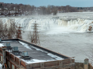 Cohoes Falls on the Mohawk River in Cohoes, N.Y. Cohoes Falls on the Mohawk River in Cohoes, N.Y.
