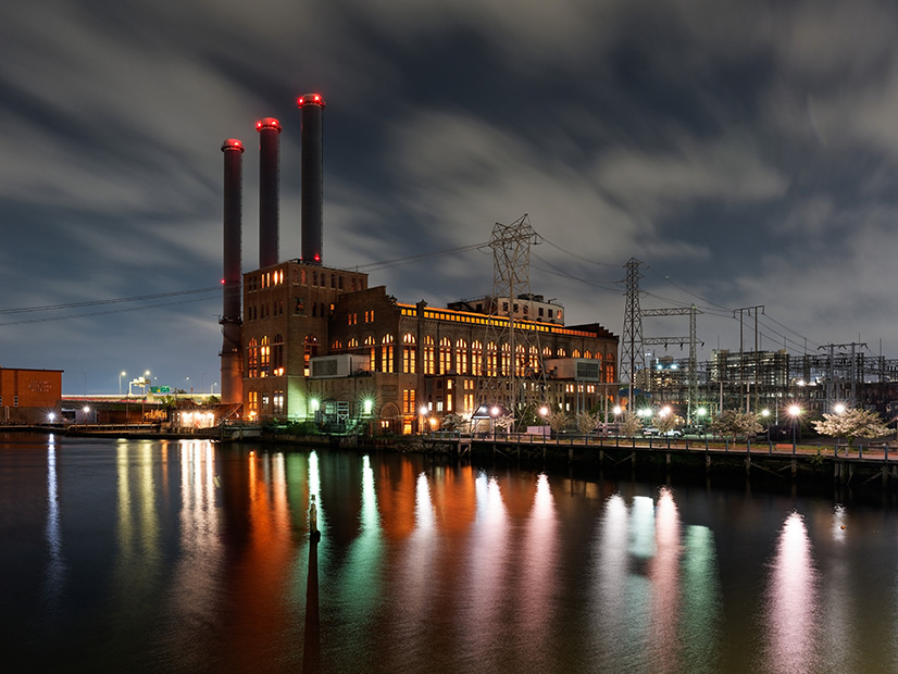 Vistra’s natural gas-fired Manchester Street Generating Station in Providence, R.I., is shown in May 2025.